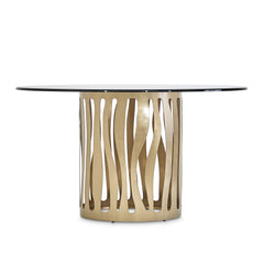 La Rachelle Medium Champagne Round Dining Table - Ornate Home