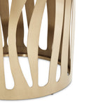 La Rachelle Medium Champagne Round Dining Table - Ornate Home