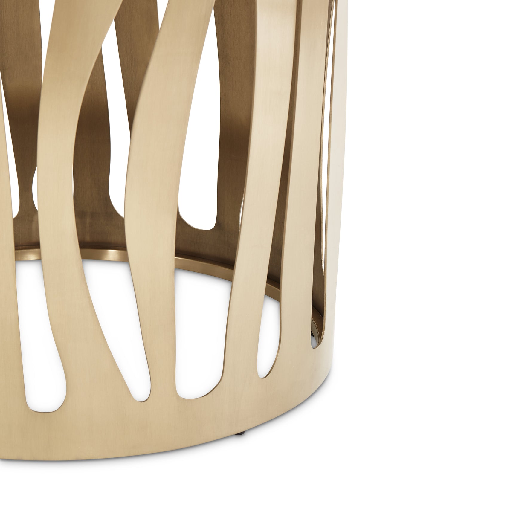 La Rachelle Medium Champagne Round Dining Table - Ornate Home