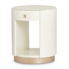 La Rachelle Medium Champagne Round End Table - Ornate Home