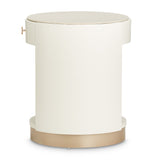 La Rachelle Medium Champagne Round End Table - Ornate Home