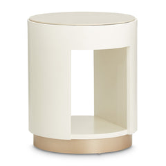 La Rachelle Medium Champagne Round End Table - Ornate Home