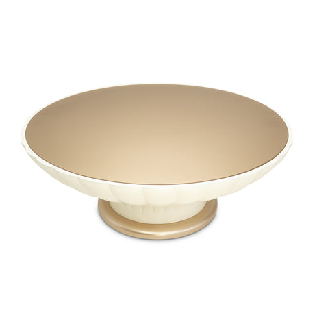 La Rachelle Medium Champagne Scalloped Round Cocktail Table - Ornate Home