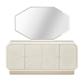 La Rachelle Medium Champagne Sideboard and Mirror - Ornate Home