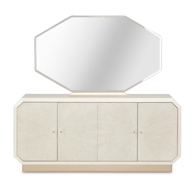La Rachelle Medium Champagne Sideboard and Mirror - Ornate Home