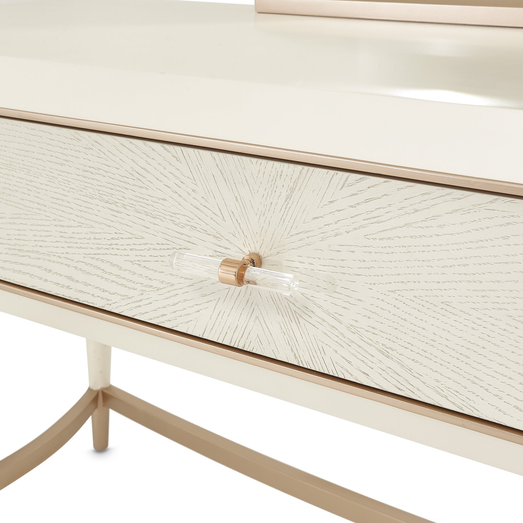 La Rachelle Medium Champagne Vanity Desk - Ornate Home