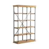La Salle Natural/Black Bookshelf - Ornate Home
