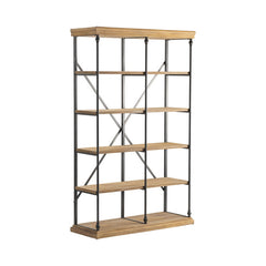 La Salle Natural/Black Bookshelf - Ornate Home