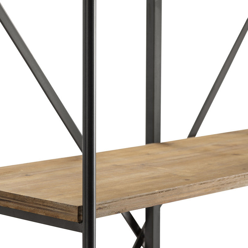 La Salle Natural/Black Bookshelf - Ornate Home
