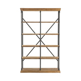 La Salle Natural/Black Bookshelf - Ornate Home