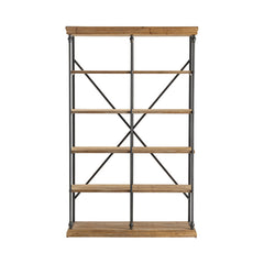 La Salle Natural/Black Bookshelf - Ornate Home