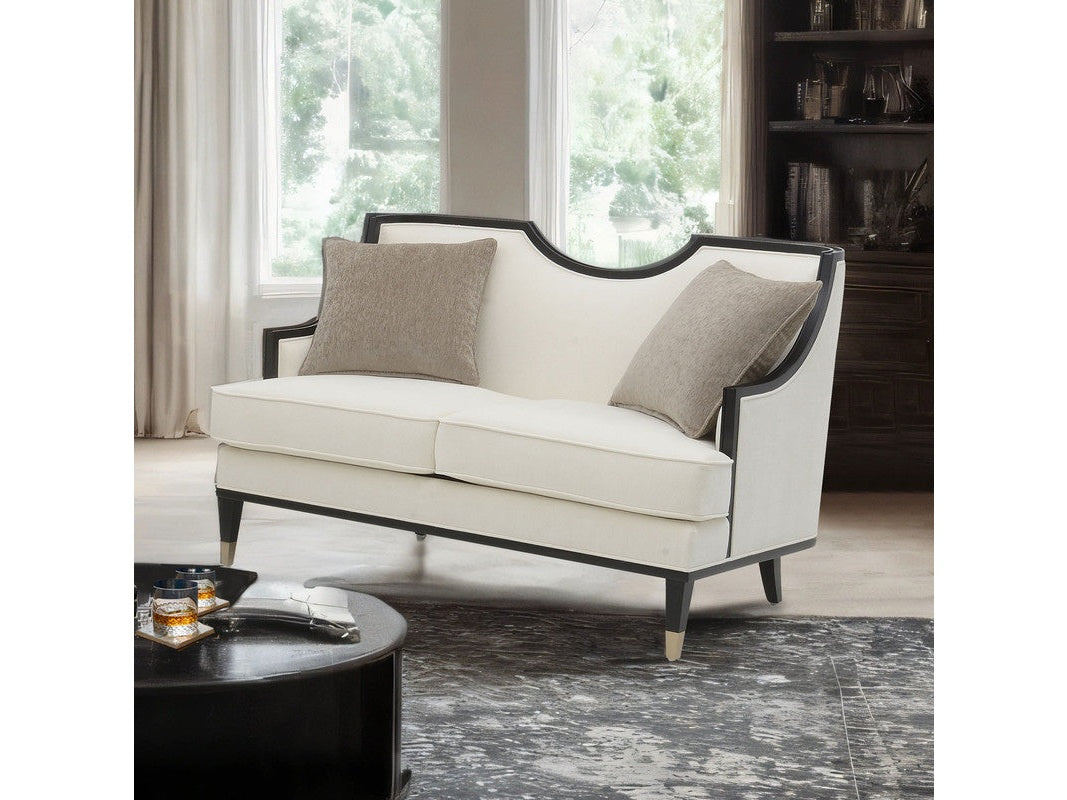 La Salle White Loveseat - Ornate Home