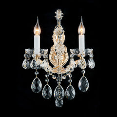 La Scala Gold Traditional Crystal Wall Sconce - Ornate Home