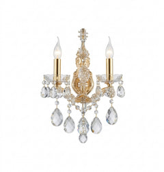 La Scala Gold Traditional Crystal Wall Sconce - Ornate Home