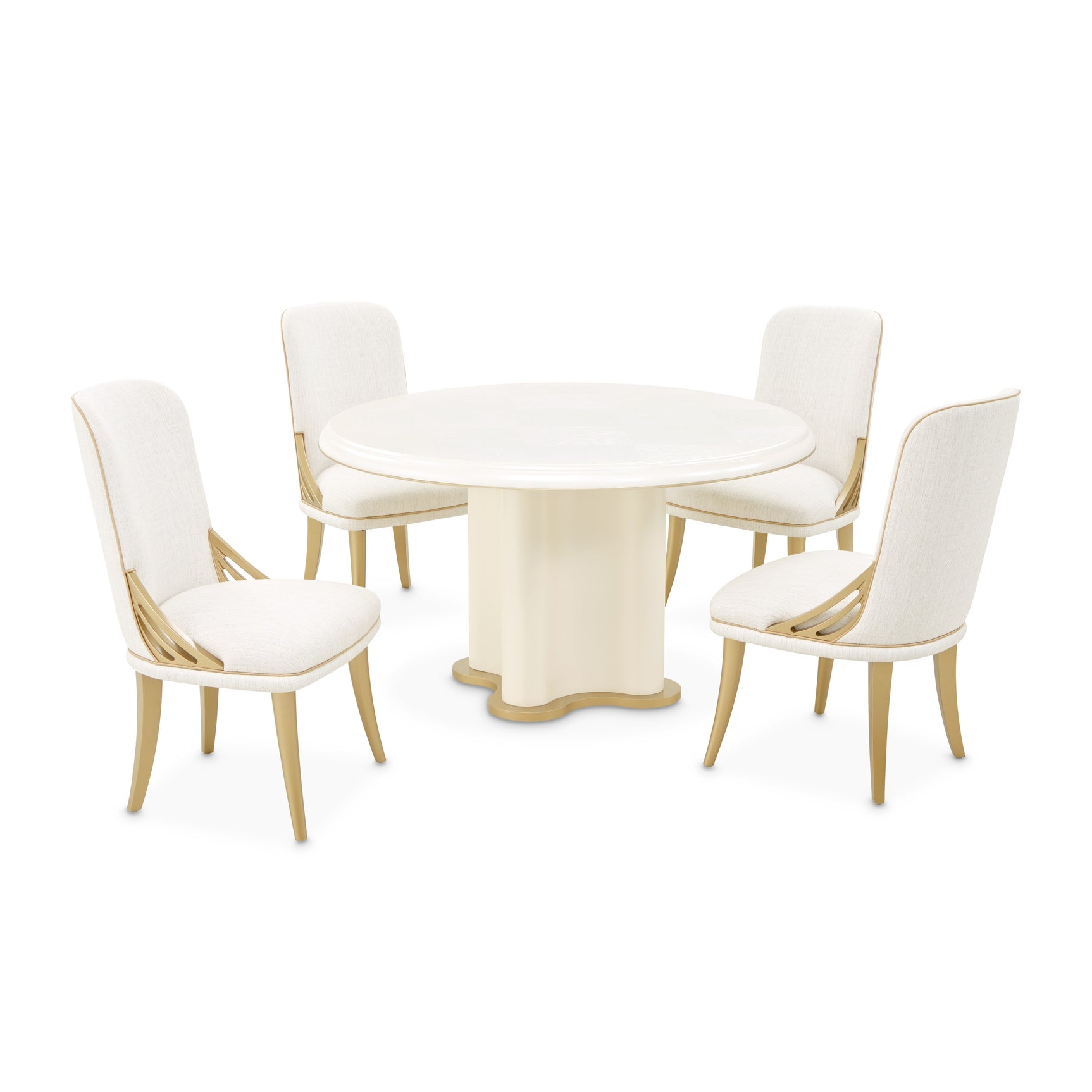 La Terrazza Creamy Pearl 54" Round Dining Table - Ornate Home