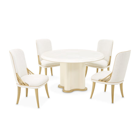 La Terrazza Creamy Pearl 54" Round Dining Table - Ornate Home
