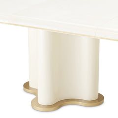 La Terrazza Creamy Pearl Double Pedestal Dining Table - Ornate Home