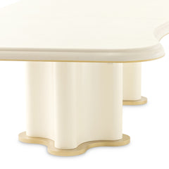 La Terrazza Creamy Pearl Double Pedestal Dining Table - Ornate Home