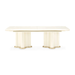 La Terrazza Creamy Pearl Double Pedestal Dining Table - Ornate Home