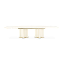 La Terrazza Creamy Pearl Double Pedestal Dining Table - Ornate Home