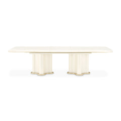 La Terrazza Creamy Pearl Double Pedestal Dining Table - Ornate Home