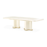 La Terrazza Creamy Pearl Double Pedestal Dining Table - Ornate Home