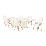 La Terrazza Creamy Pearl Double Pedestal Dining Table - Ornate Home