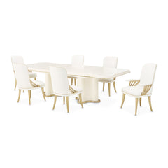 La Terrazza Creamy Pearl Double Pedestal Dining Table - Ornate Home