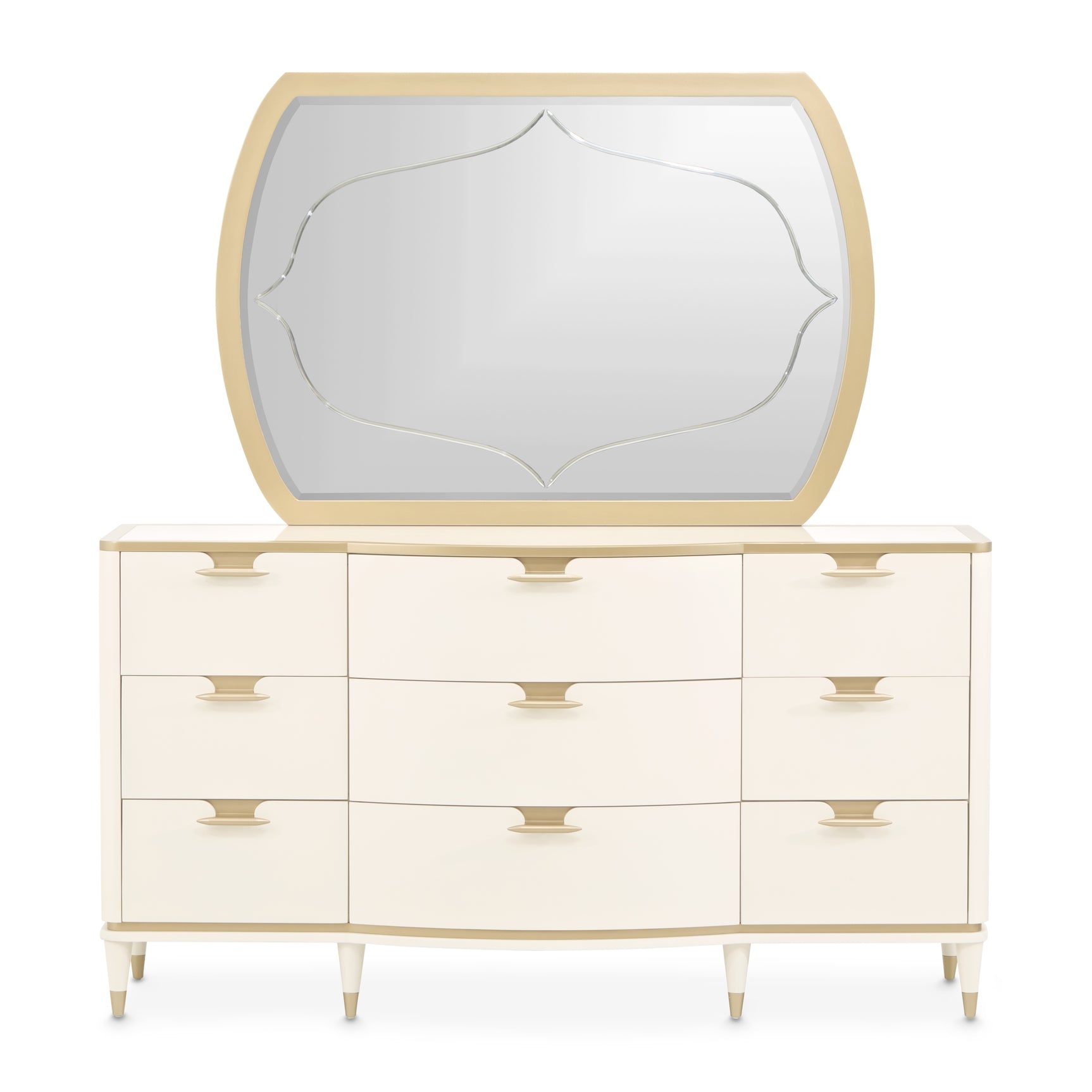 La Terrazza Creamy Pearl Dresser with Mirror - Ornate Home