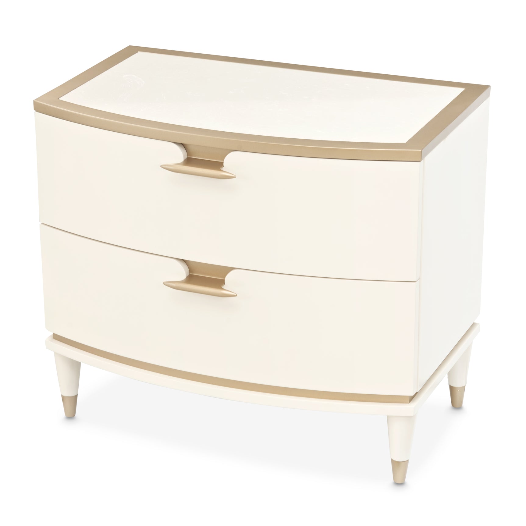 La Terrazza Creamy Pearl Nightstand, Large - Ornate Home