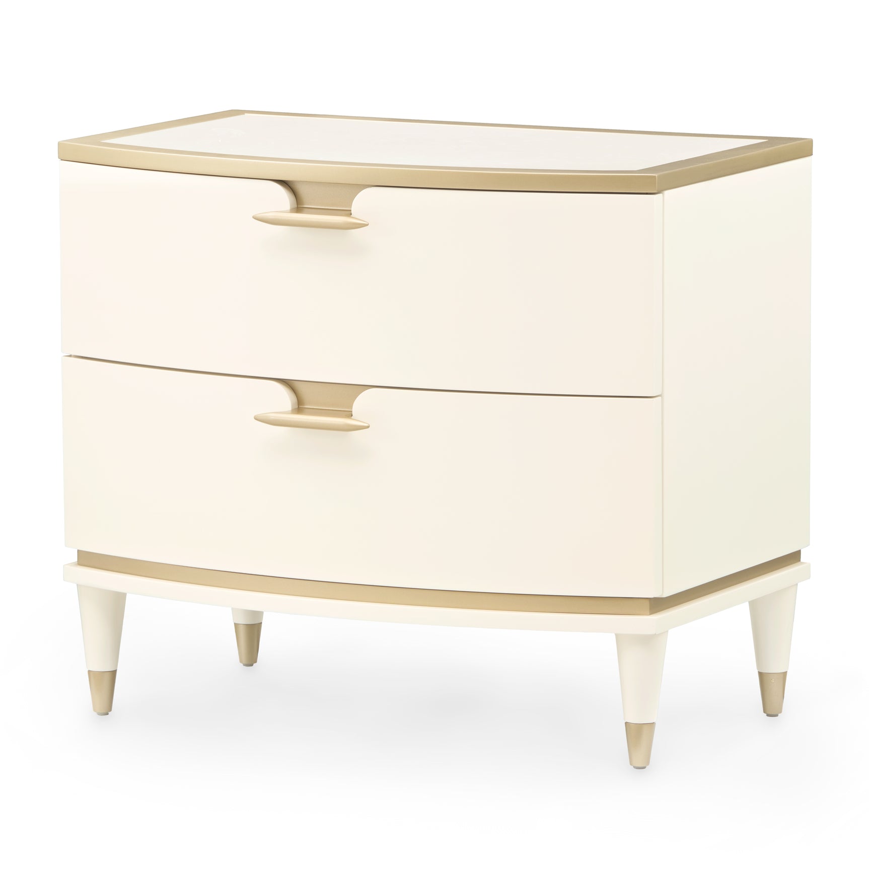 La Terrazza Creamy Pearl Nightstand, Large - Ornate Home