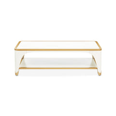 La Terrazza Creamy Pearl Rectangular Cocktail Table - Ornate Home