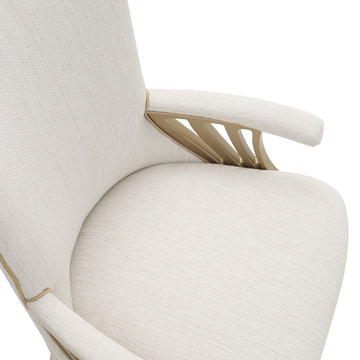 La Terrazza Creamy Pearl/Shell Dining Arm Chair (Set of 2) - Ornate Home