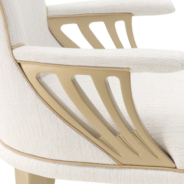 La Terrazza Creamy Pearl/Shell Dining Arm Chair (Set of 2) - Ornate Home