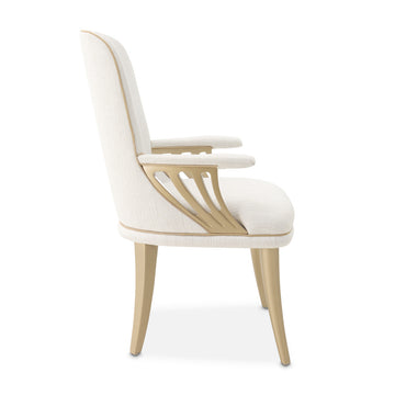 La Terrazza Creamy Pearl/Shell Dining Arm Chair (Set of 2) - Ornate Home