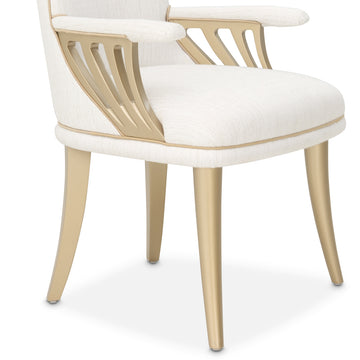 La Terrazza Creamy Pearl/Shell Dining Arm Chair (Set of 2) - Ornate Home
