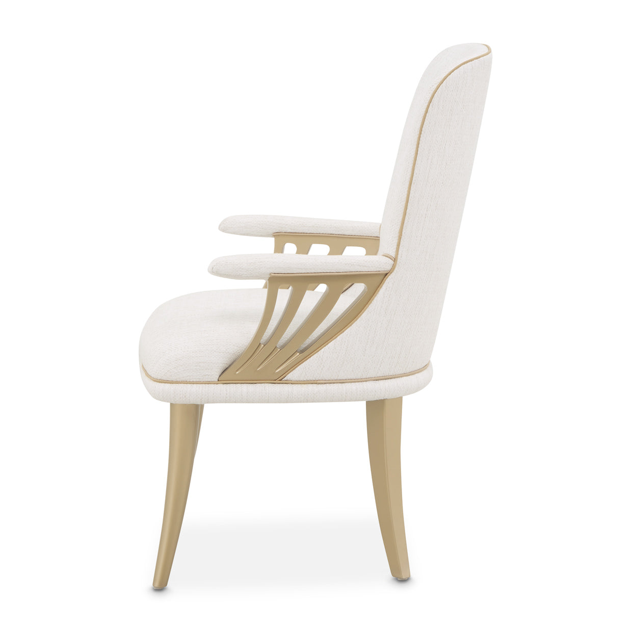 La Terrazza Creamy Pearl/Shell Dining Arm Chair (Set of 2)