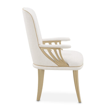 La Terrazza Creamy Pearl/Shell Dining Arm Chair (Set of 2) - Ornate Home