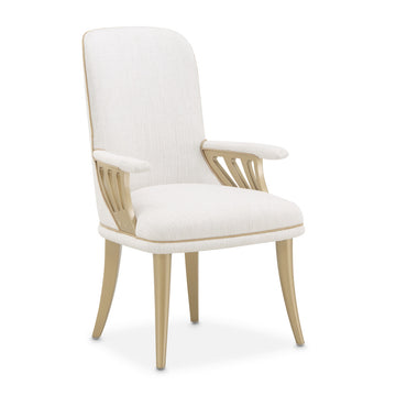 La Terrazza Creamy Pearl/Shell Dining Arm Chair (Set of 2) - Ornate Home