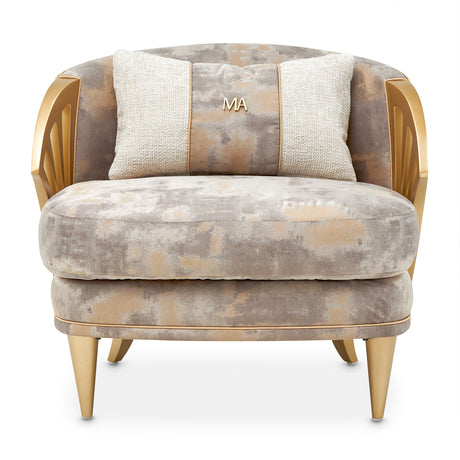 La Terrazza Light Champagne/Cappuccino Accent Chair - Ornate Home