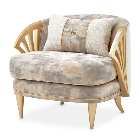 La Terrazza Light Champagne/Cappuccino Accent Chair - Ornate Home