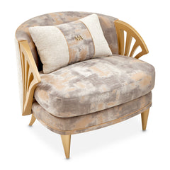 La Terrazza Light Champagne/Cappuccino Accent Chair - Ornate Home