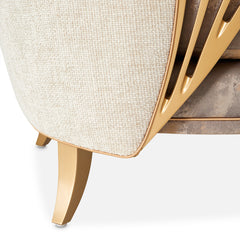 La Terrazza Light Champagne/Cappuccino Accent Chair - Ornate Home