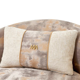 La Terrazza Light Champagne/Cappuccino Accent Chair - Ornate Home