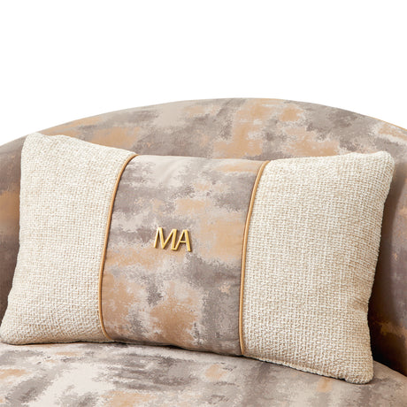 La Terrazza Light Champagne/Cappuccino Accent Chair - Ornate Home