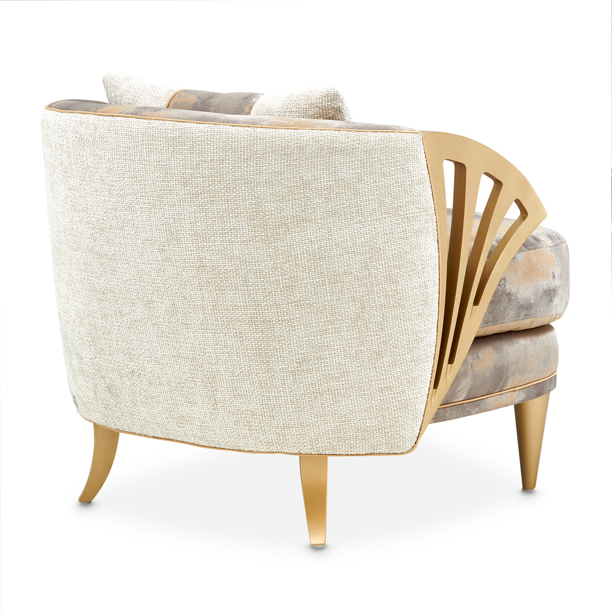 La Terrazza Light Champagne/Cappuccino Accent Chair - Ornate Home