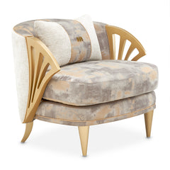 La Terrazza Light Champagne/Cappuccino Accent Chair - Ornate Home