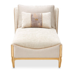 La Terrazza Light Champagne/Cappuccino Chaise - Ornate Home