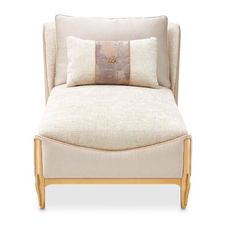 La Terrazza Light Champagne/Cappuccino Chaise - Ornate Home