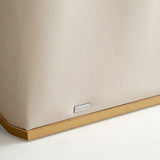 La Terrazza Light Champagne/Cappuccino Chaise - Ornate Home